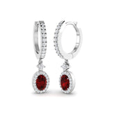 Luxgy 1.75ct Ruby Gold Diamond Earrings - Elegant Luxury Jewelry