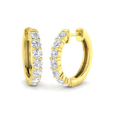 Hoop Earrings - Luxny 1.25ct Gold Luxury Splendor