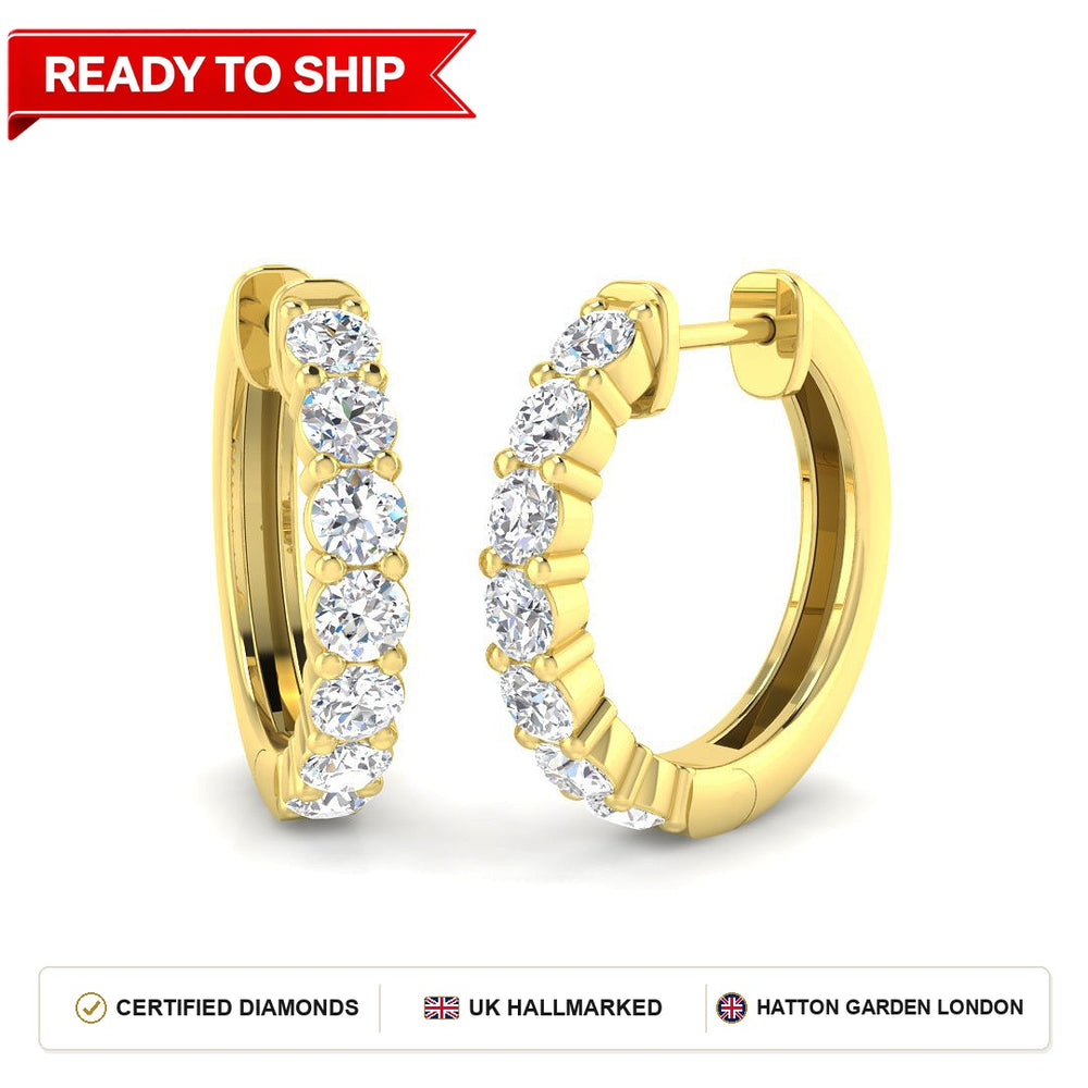 Lab grown diamond earring