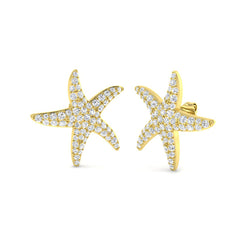 1.8 Carat D-E/VS Lab Grown Diamond Shape Earring 9k Yellow Gold Ready To Ship