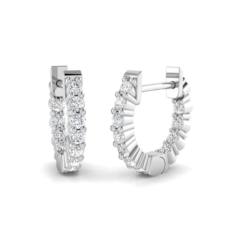 Hoop Earrings - Luxpy Gold 0.25ct Diamond Elegant Luxury