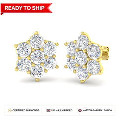 Lab grown diamond earring