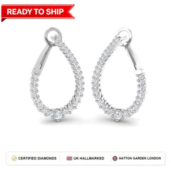 Lab grown diamond earring