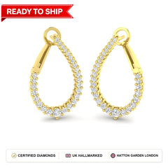 Lab grown diamond earring