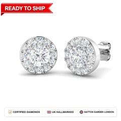Lab grown diamond earring