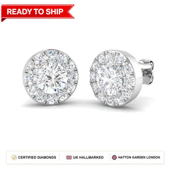 Lab grown diamond earring