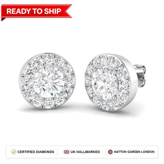 Lab grown diamond earring