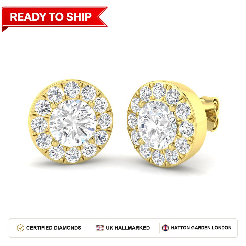 Lab grown diamond earring