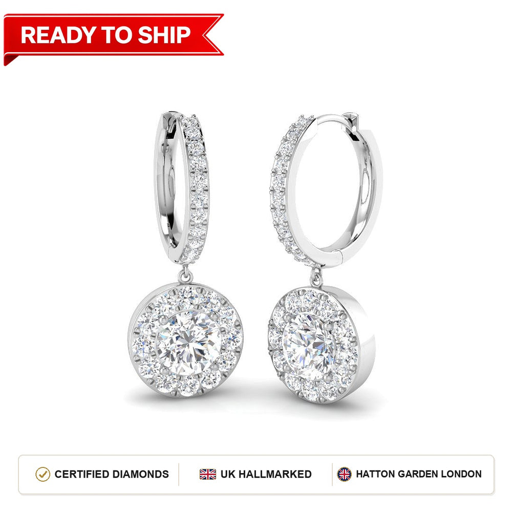 Lab grown diamond earring