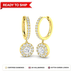 Lab grown diamond earring