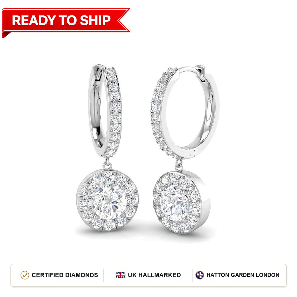 Lab grown diamond earring