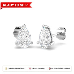 Lab grown diamond earring