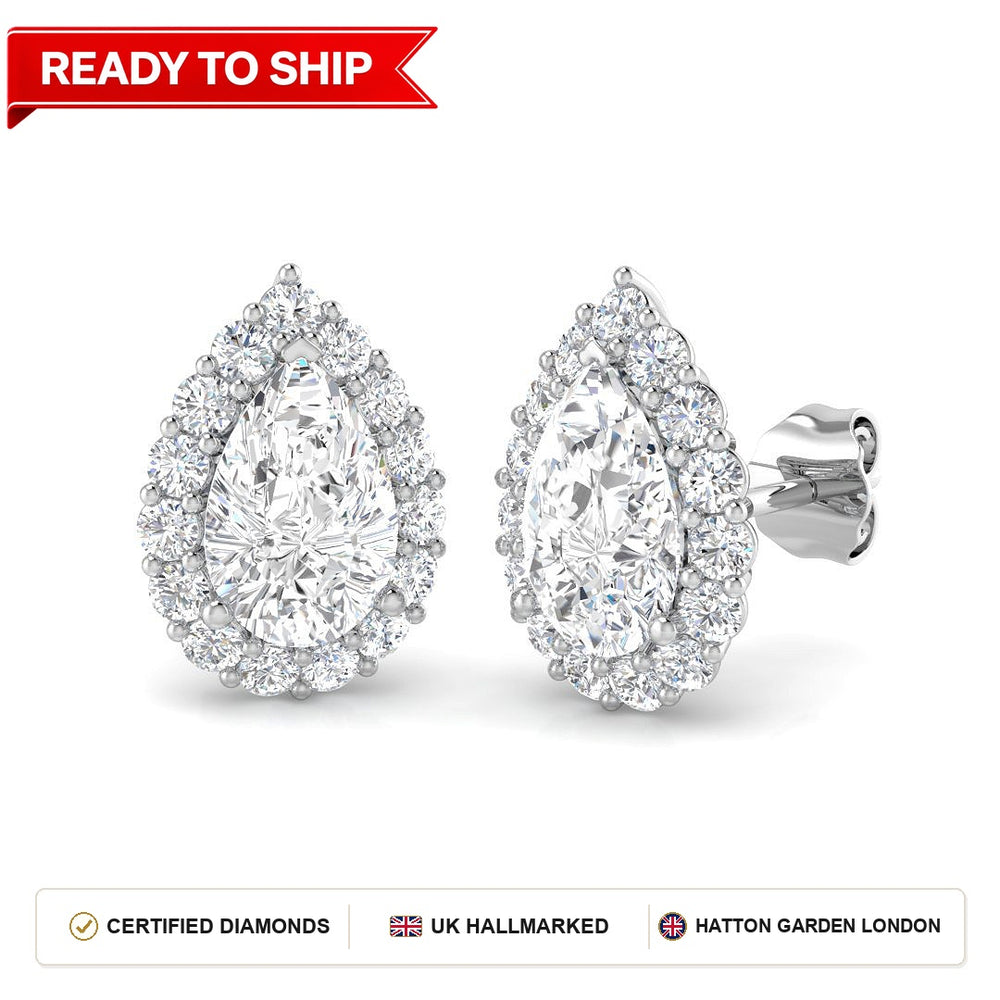 Lab grown diamond earring