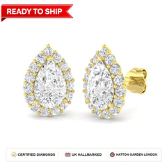 Lab grown diamond earring