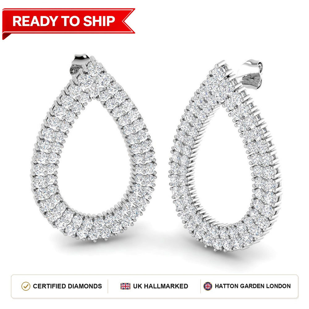 Lab grown diamond earring