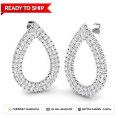 Lab grown diamond earring