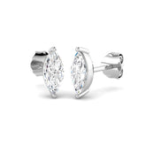 0.70 Ct DE/VVS Lab Grown Marquise Cut Diamond Stud Earring | Prong Set