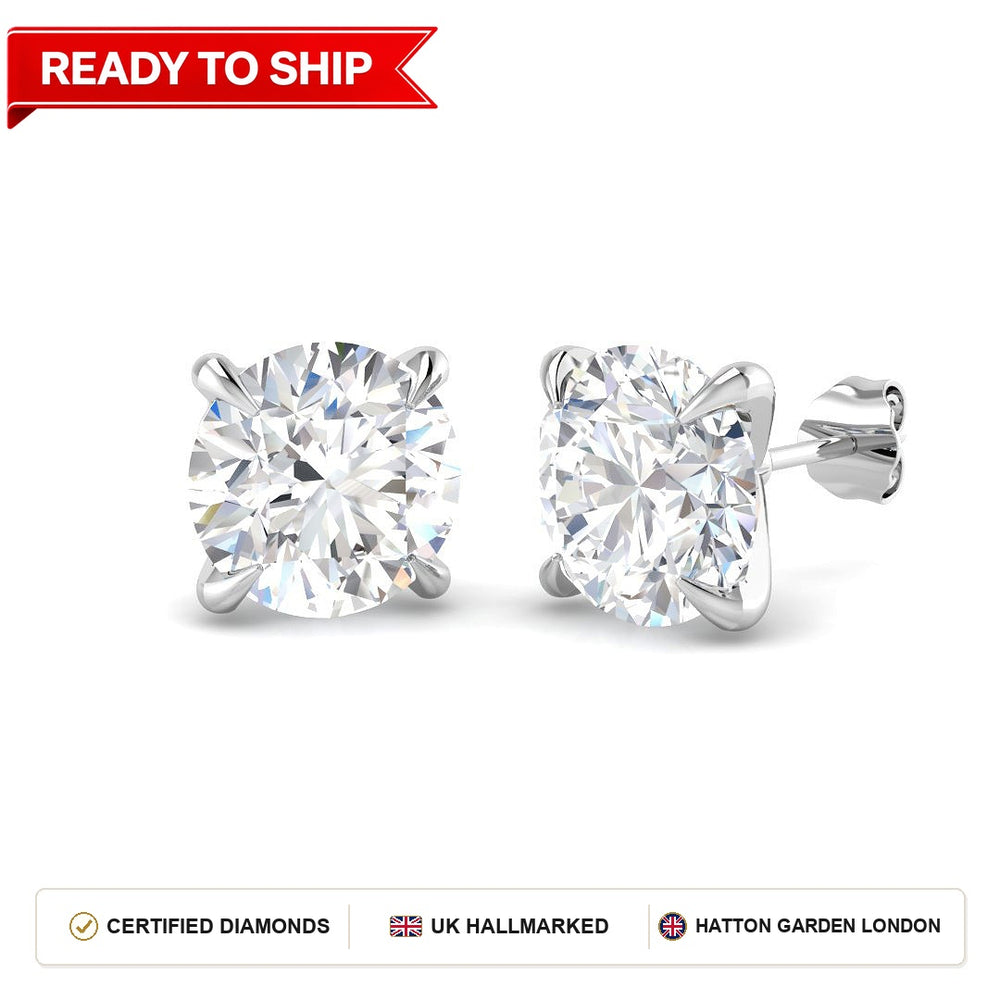 Lab grown diamond earring