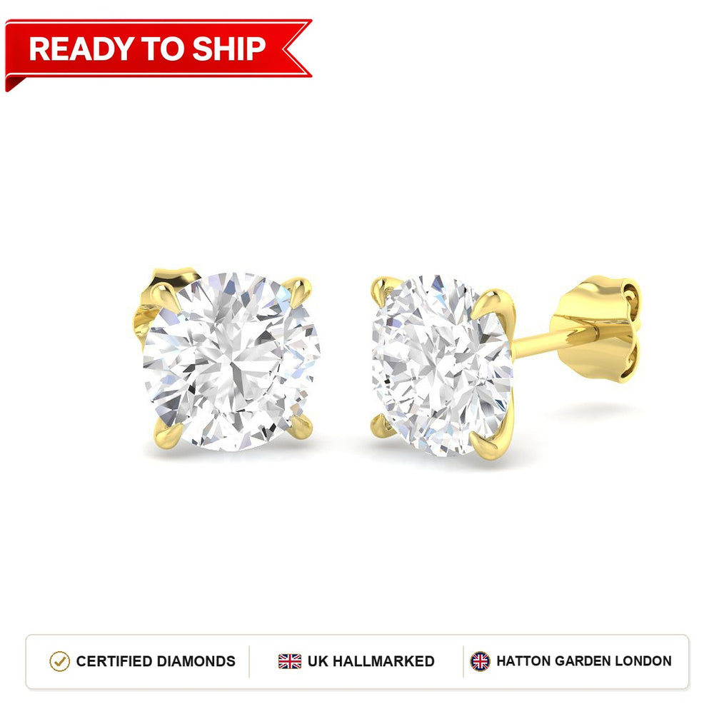 Lab grown diamond earring