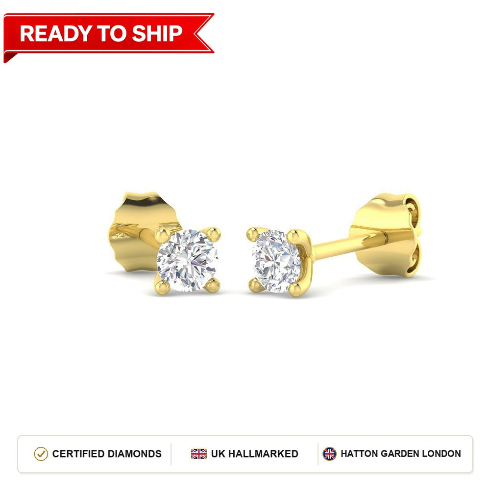 Lab grown diamond earring