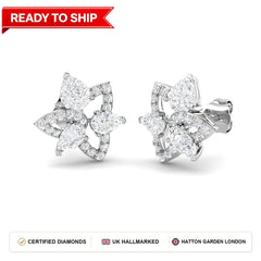 Lab grown diamond earring