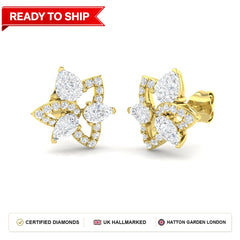 Lab grown diamond earring