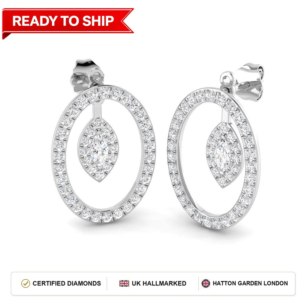 Lab grown diamond earring