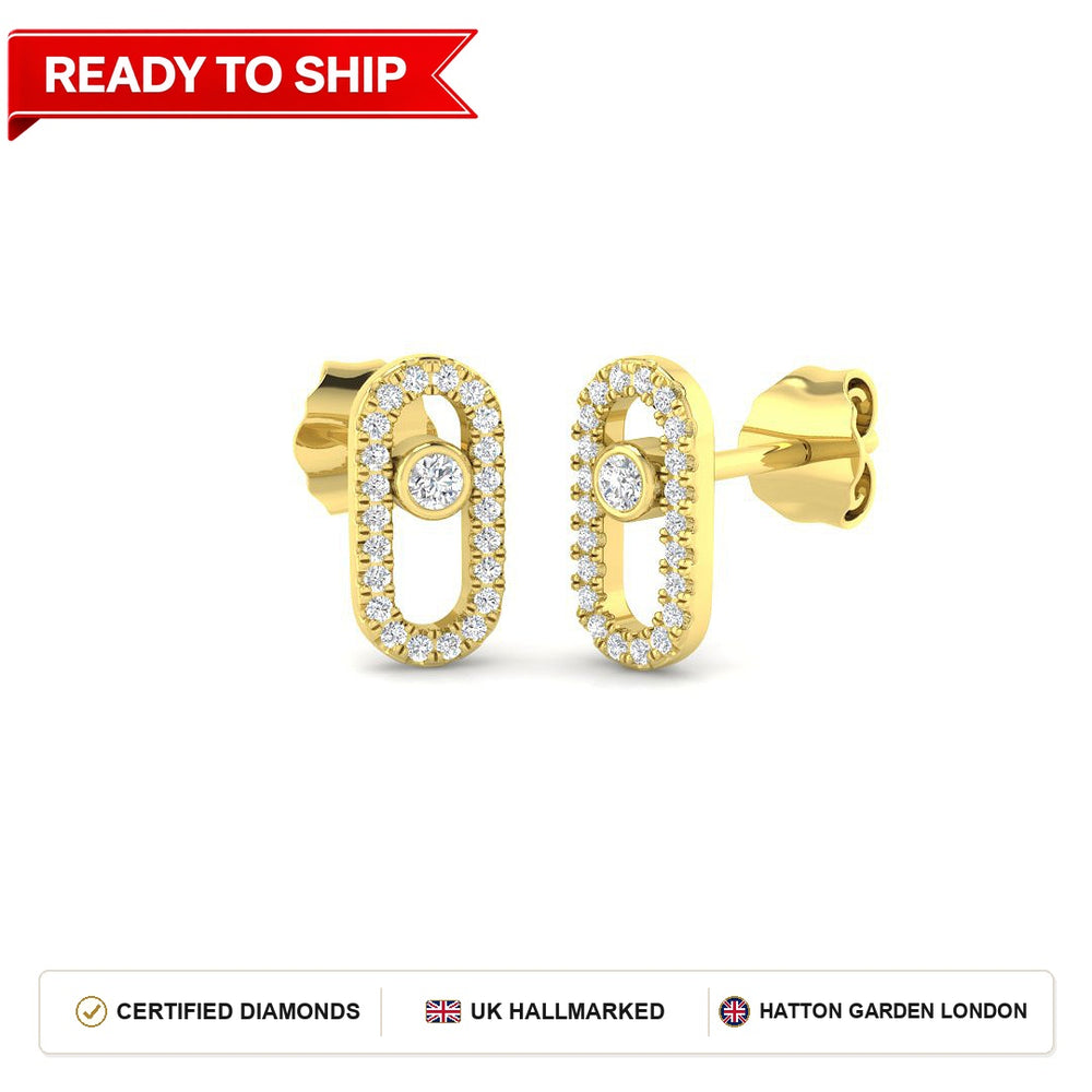 Lab grown diamond earring