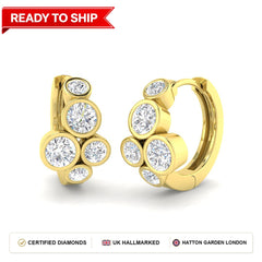 Lab grown diamond earring