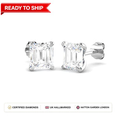 Lab grown diamond earring