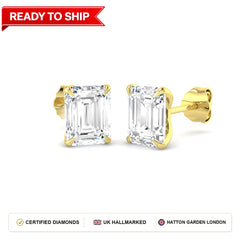 Lab grown diamond earring