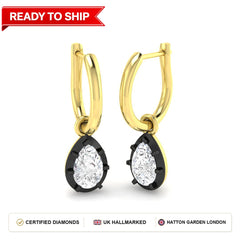 Lab grown diamond earring