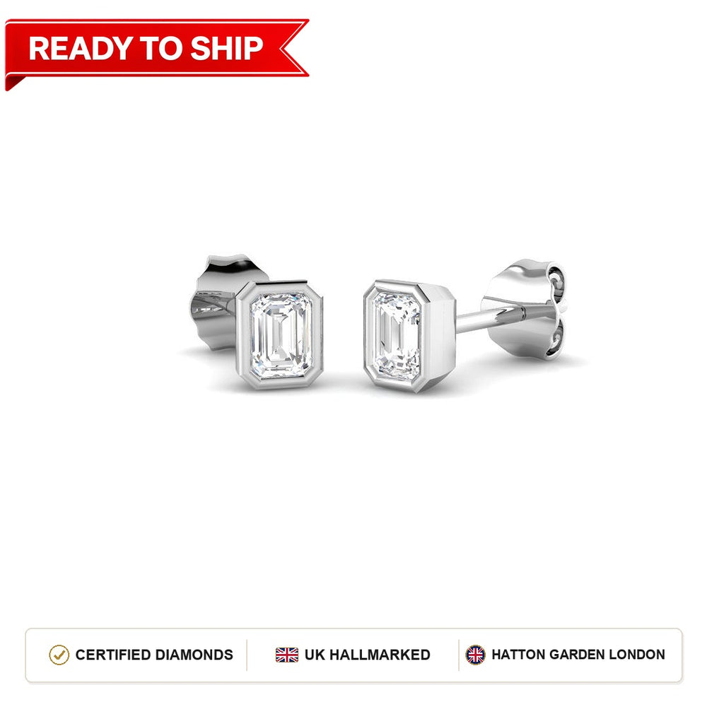 Lab grown diamond earring
