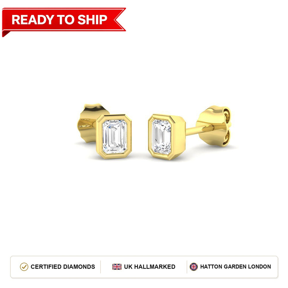 Lab grown diamond earring