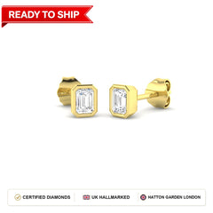 Lab grown diamond earring
