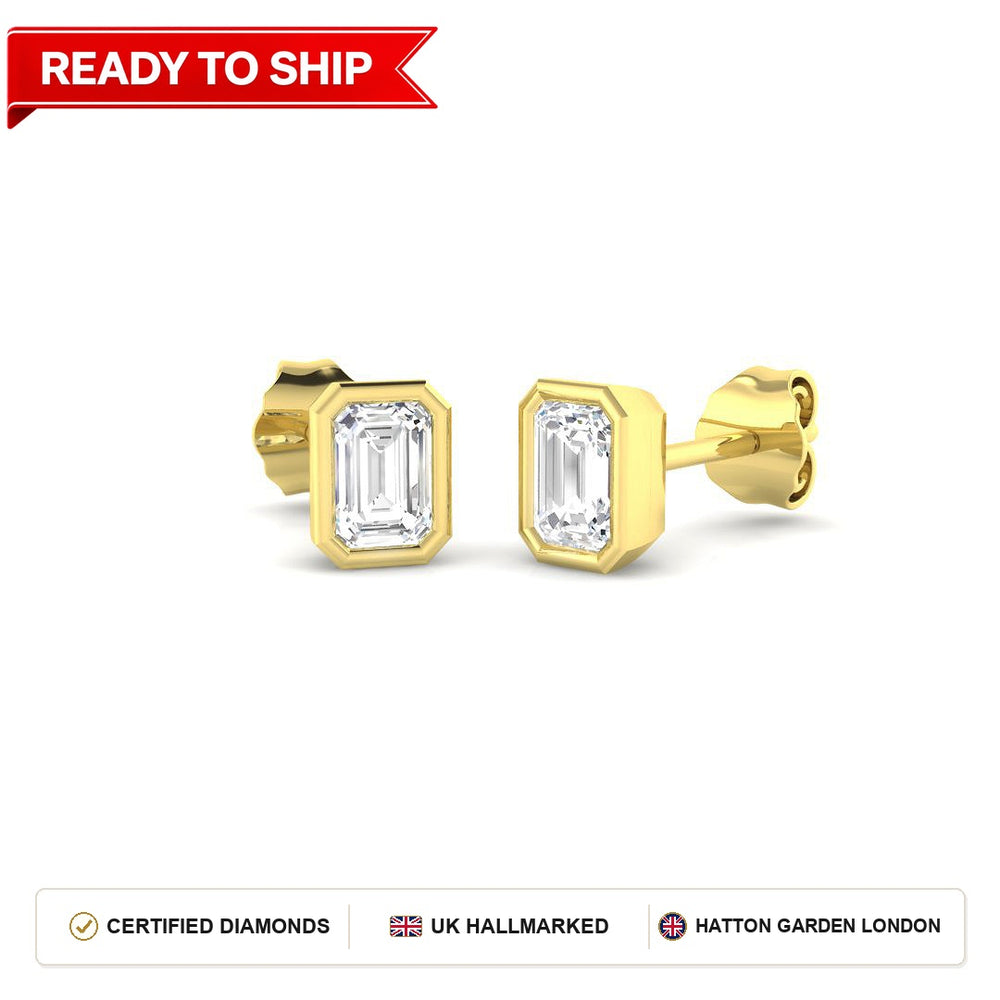 Lab grown diamond earring