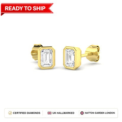 Lab grown diamond earring