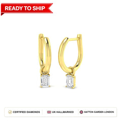 Lab grown diamond earring