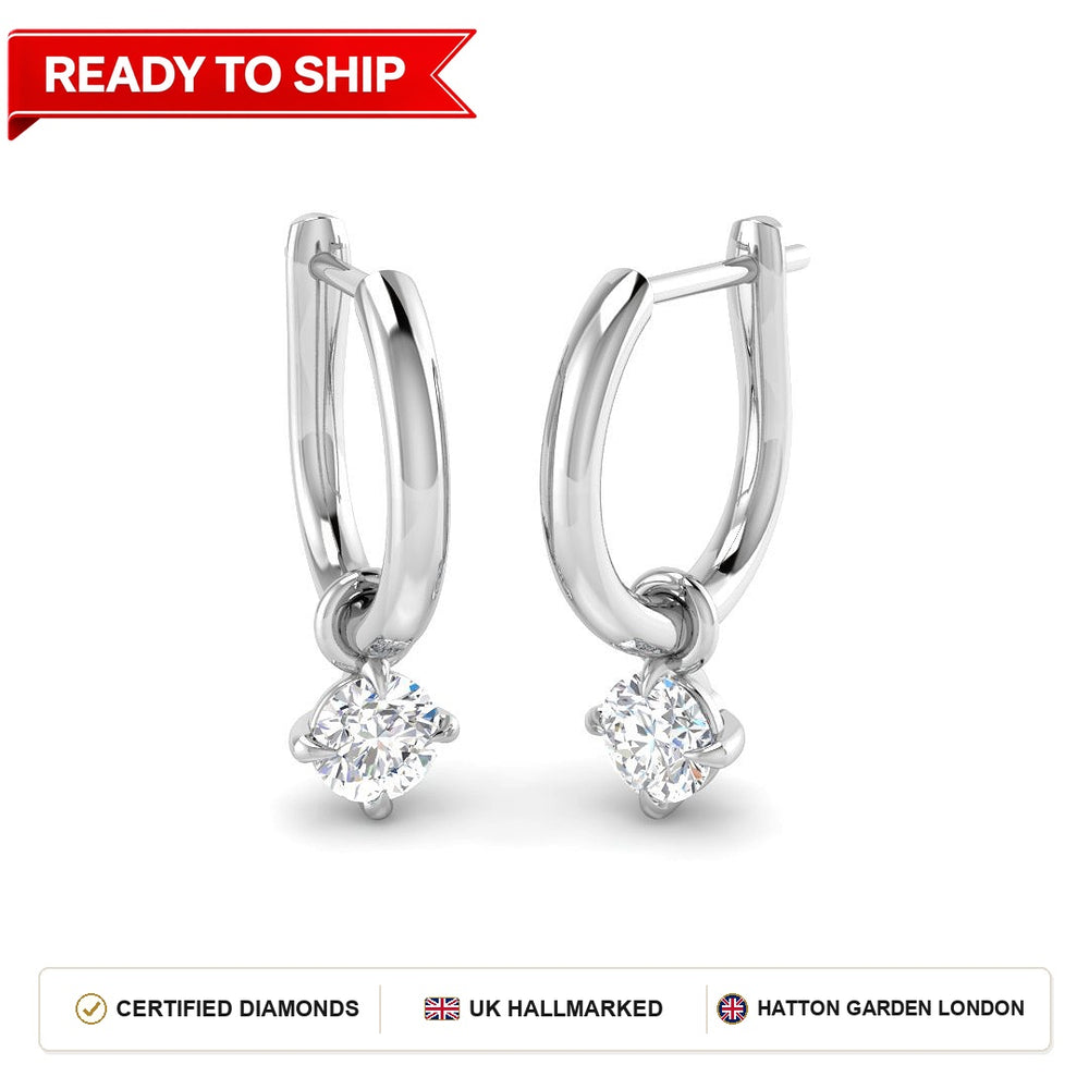 Lab grown diamond earring