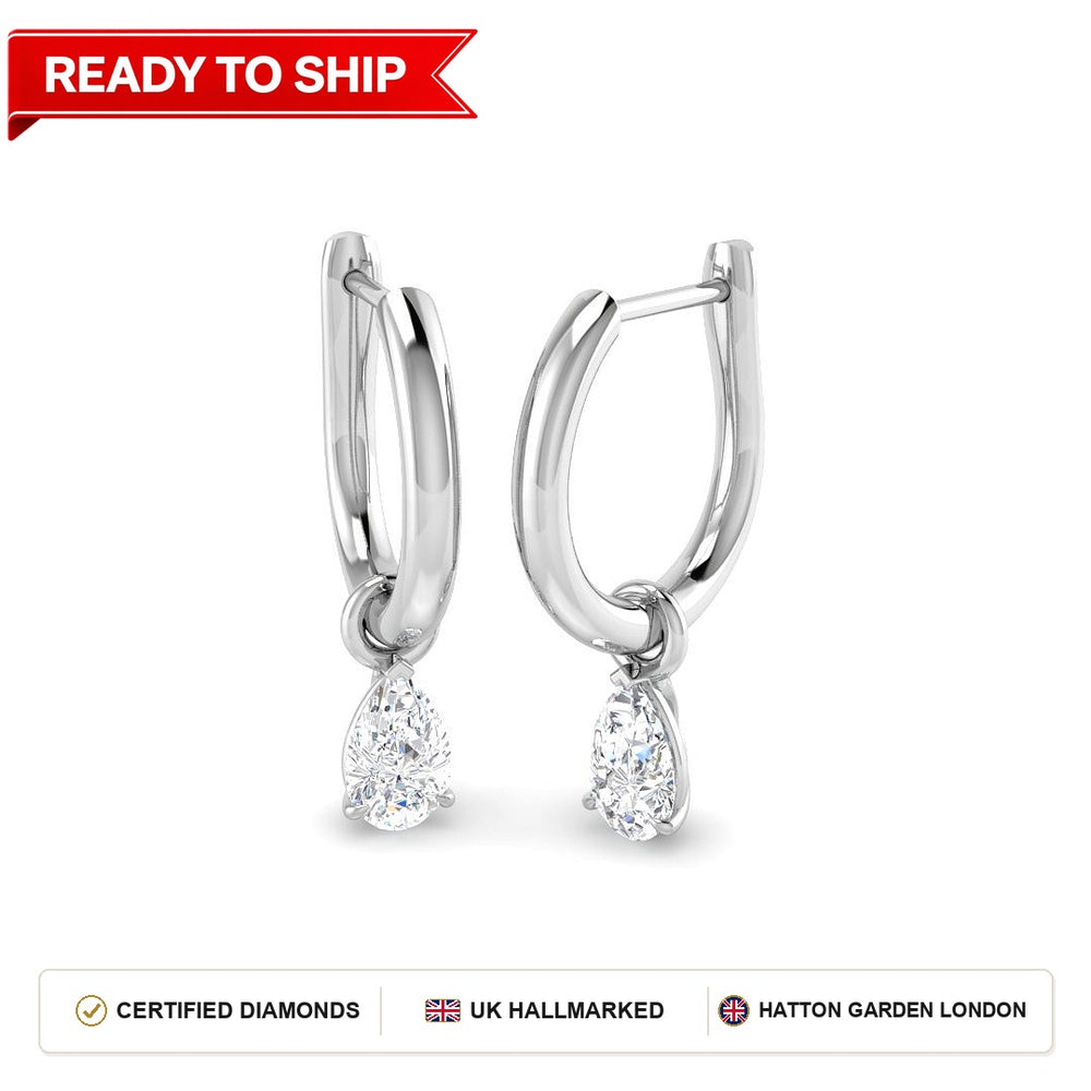 Lab grown diamond earring
