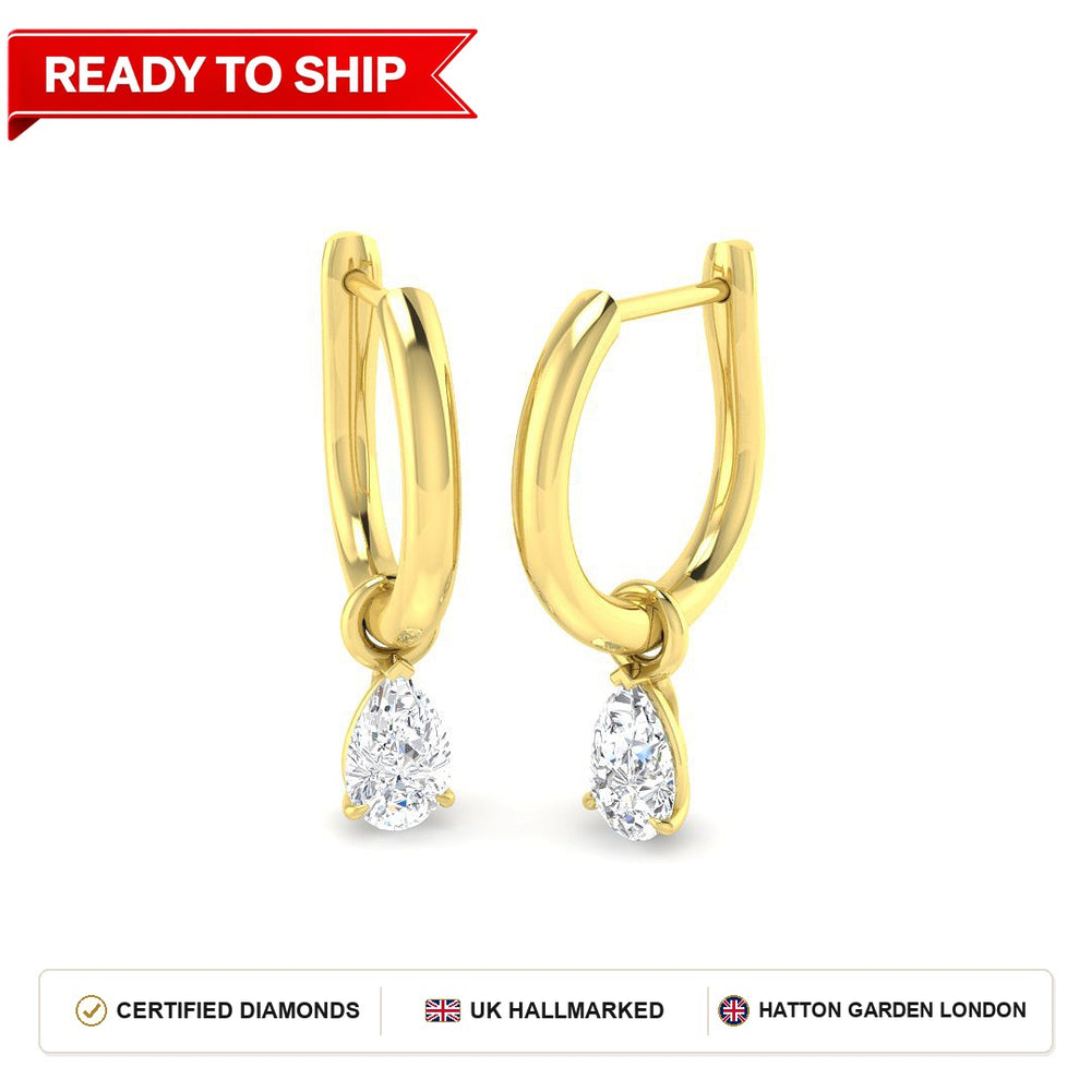 Lab grown diamond earring