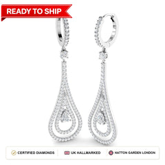 Lab grown diamond earring