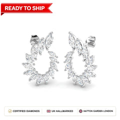 Lab grown diamond earring
