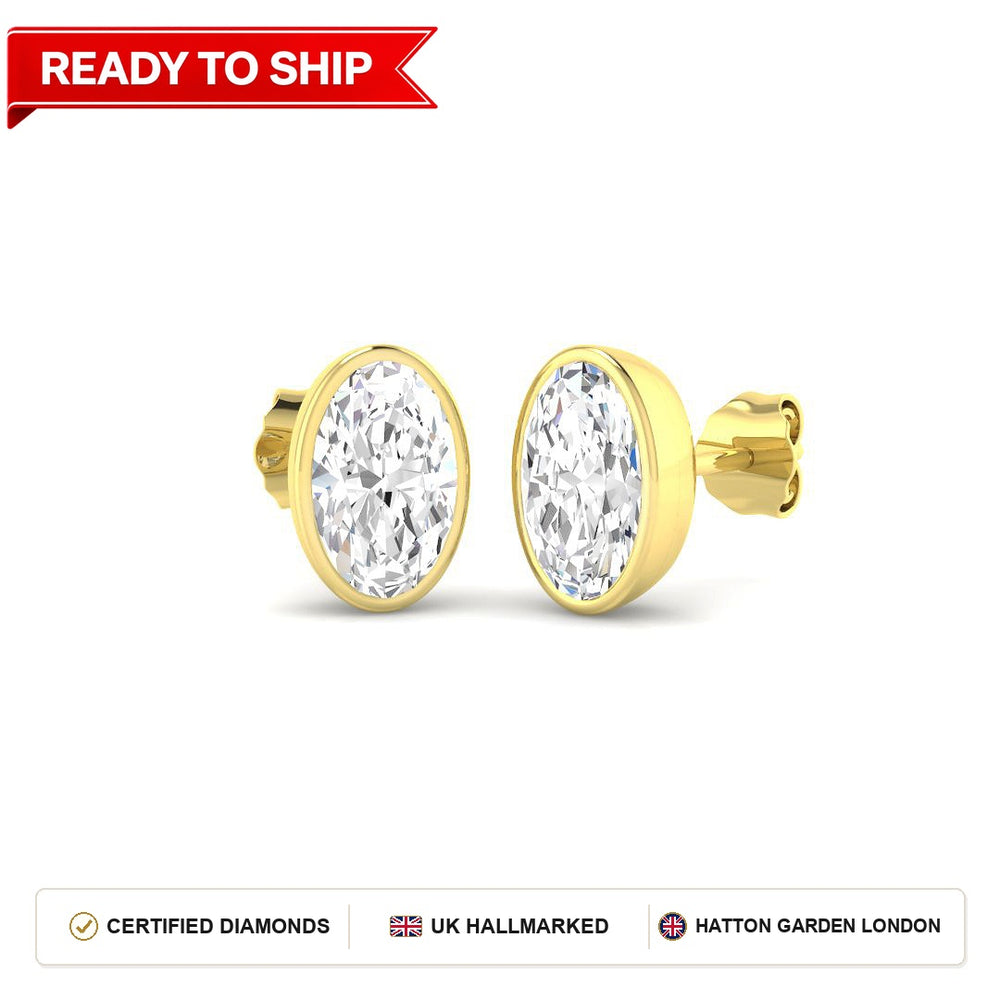 Lab grown diamond earring