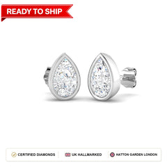 Lab grown diamond earring