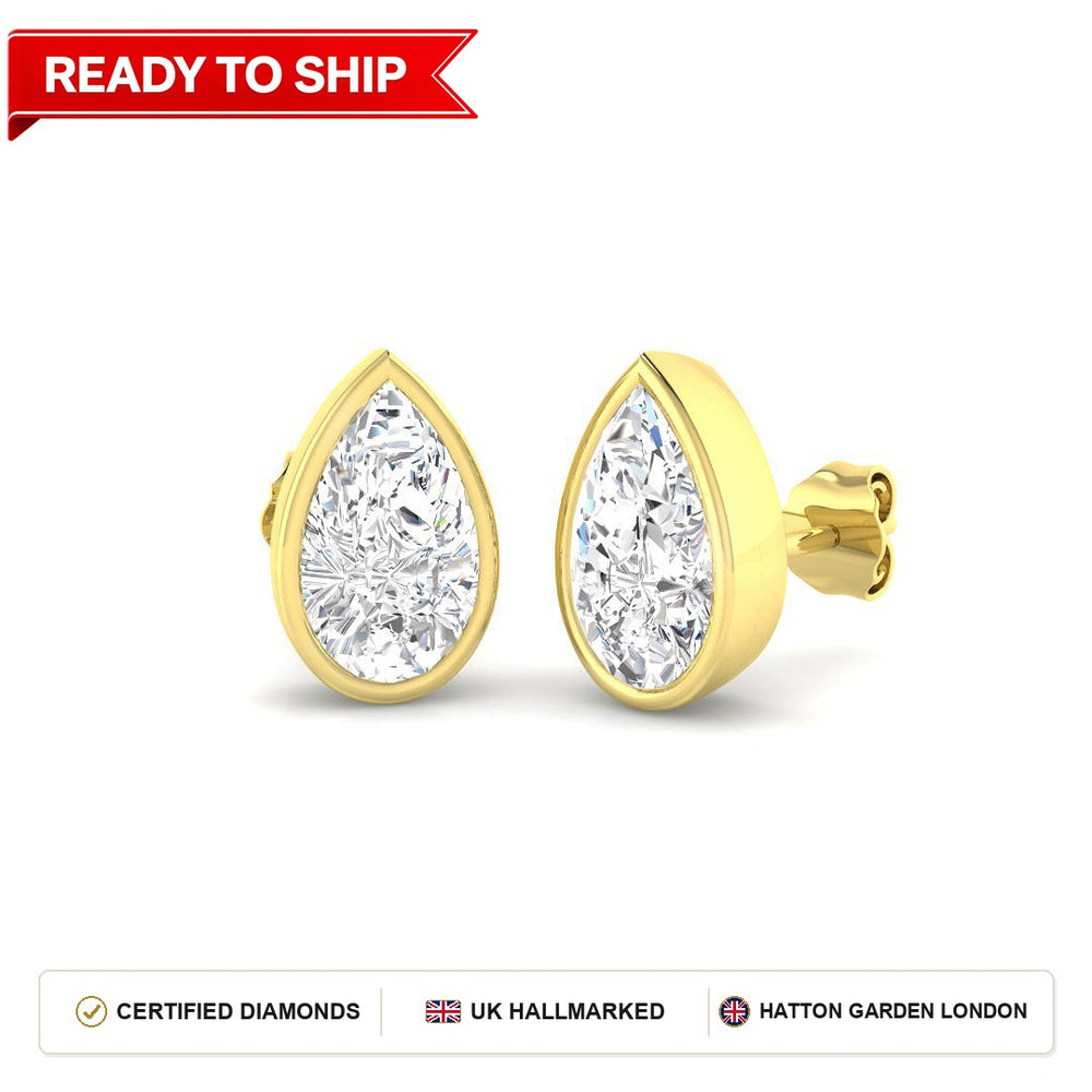 Lab grown diamond earring