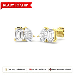 Lab grown diamond earring