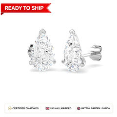Lab grown diamond earring