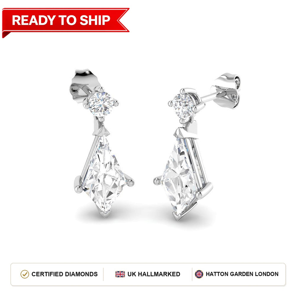 Lab grown diamond earring