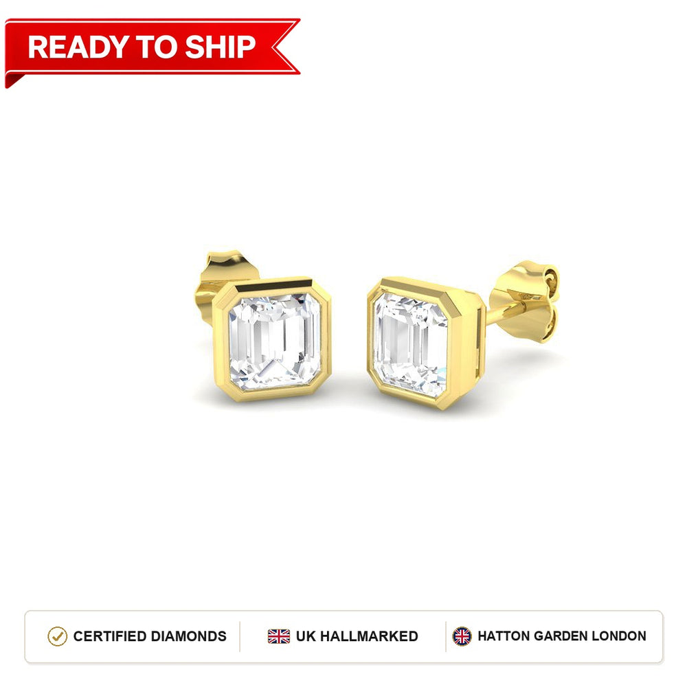 Lab grown diamond earring